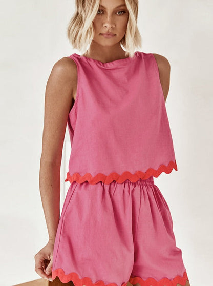 Lässiges Sommer-Set Tanktop Shorts Damen