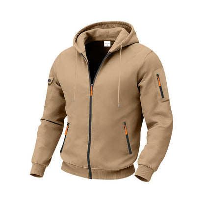 Herren Outdoor Kapuzenjacke Funktionstaschen Wasserabweisend