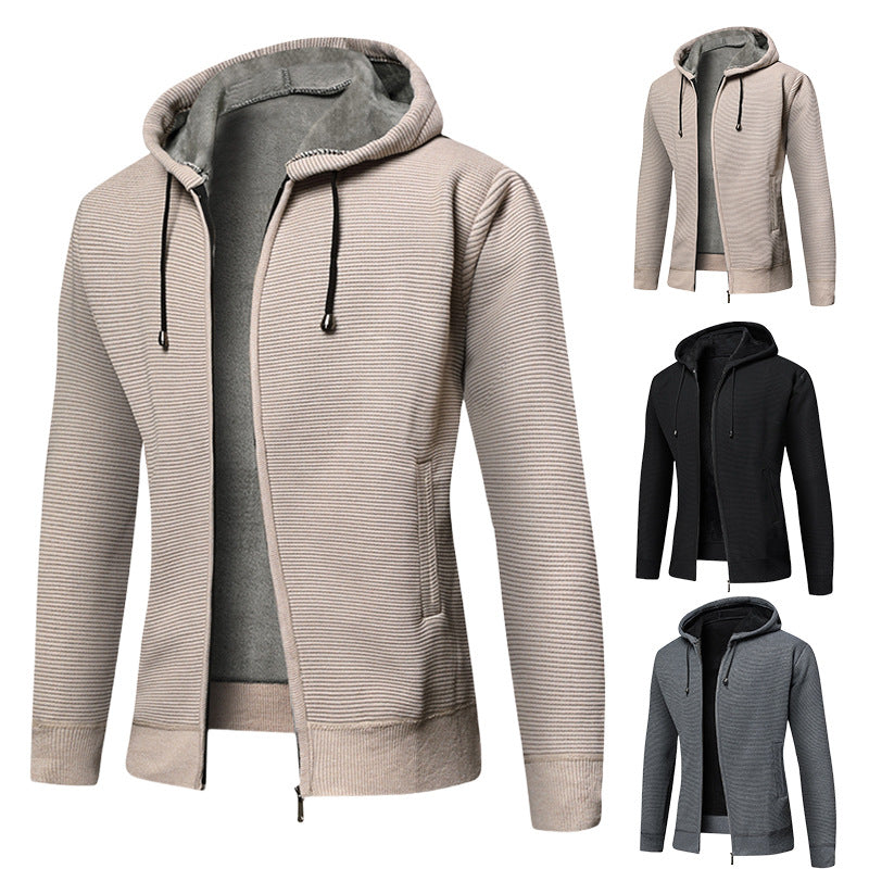 Herren Winterjacke Kapuzenjacke Gefüttert Warm - BerlinGlamour