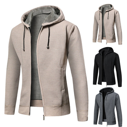 Herren Winterjacke Kapuzenjacke Gefüttert Warm - BerlinGlamour