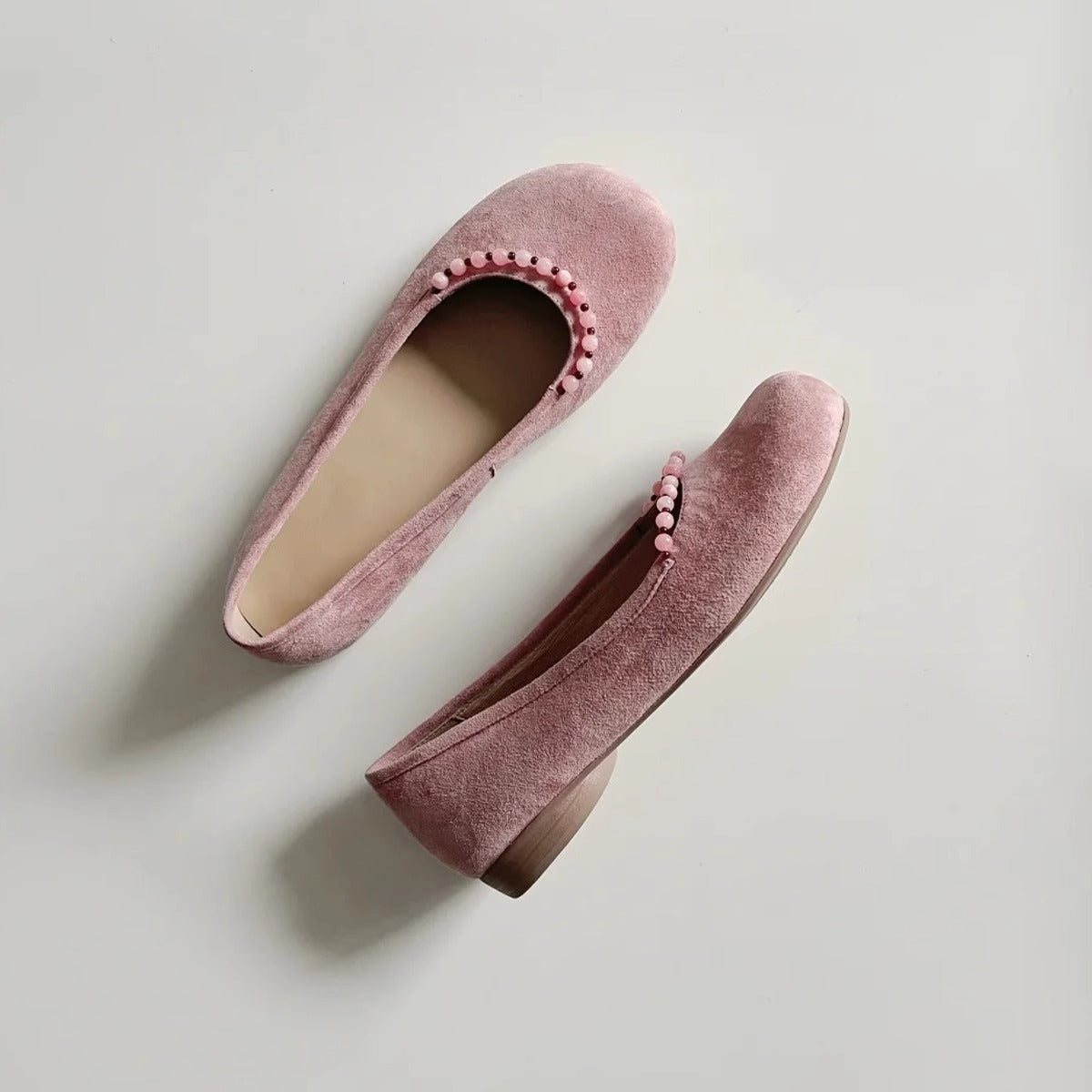 Damen Ballerinas mit Pom-Pom Detail Moderne Frauen Schuhe