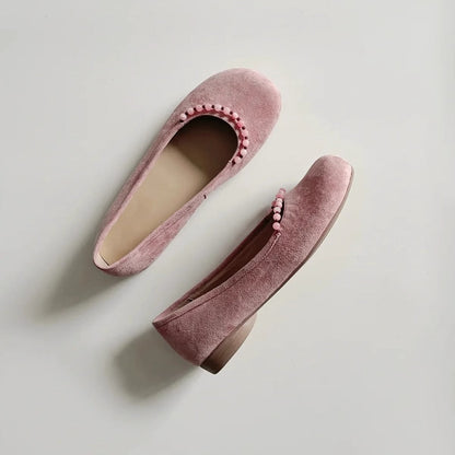 Damen Ballerinas mit Pom-Pom Detail Moderne Frauen Schuhe