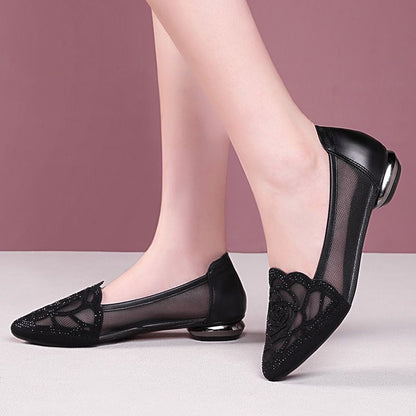 Damen Ballerinas mit Spitze Flach und Elegant - BerlinGlamour