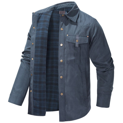Herren Arbeitsjacke Flanell gefüttert Warm