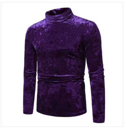 Herren Rollkragenpullover Luxus Samt Stil Berlin