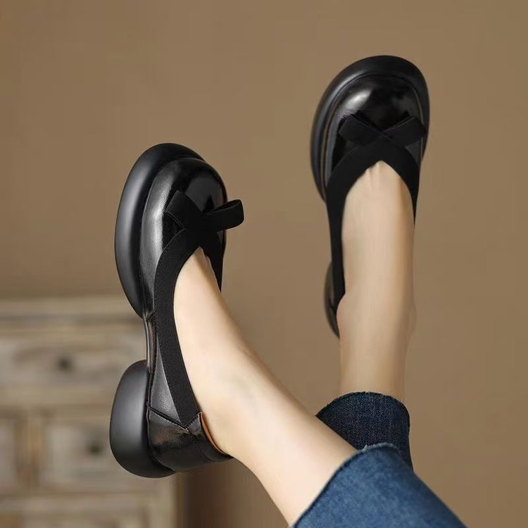 Damen Ballerinas Komfort Absatz Modische Schleife