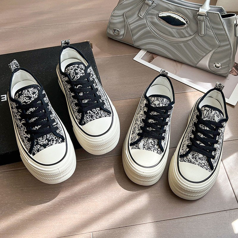 Damen Plateausneaker Höhe Hochzeitsschuhe mit Gummisohle Stabil - BerlinGlamour