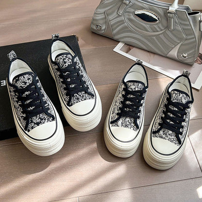 Damen Plateausneaker Höhe Hochzeitsschuhe mit Gummisohle Stabil - BerlinGlamour