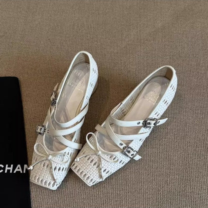 Elegante Slingback Schuhe Damen mit geflochtenem Design