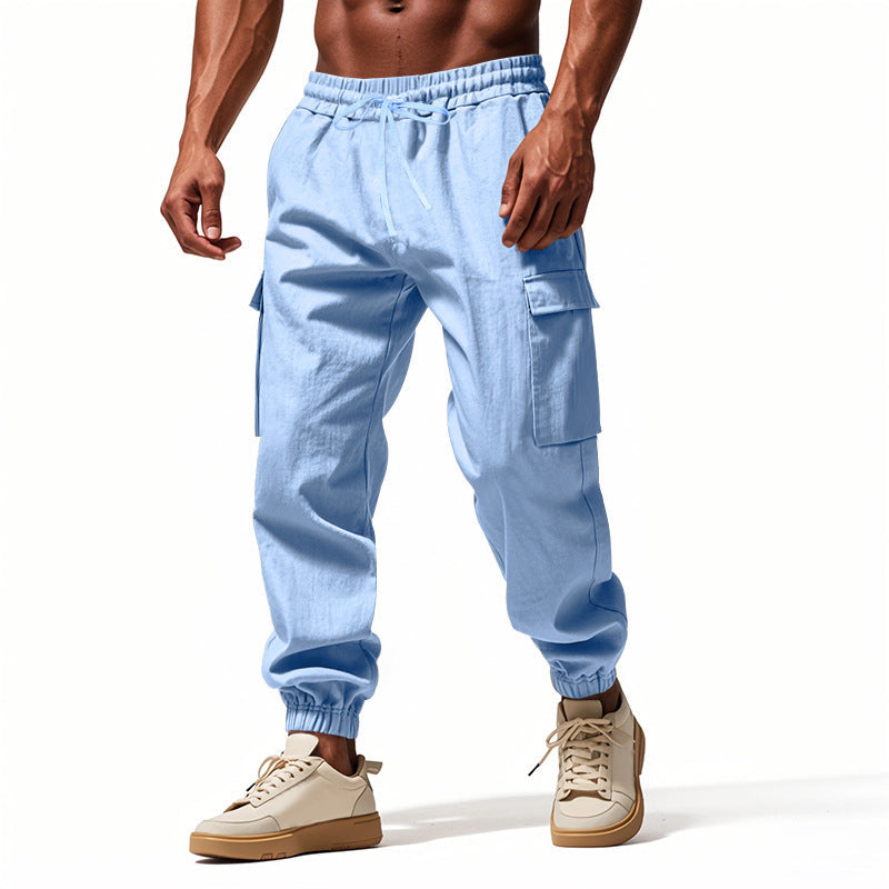 Herren Cargo-Hose Bequem Elastisch Taschen