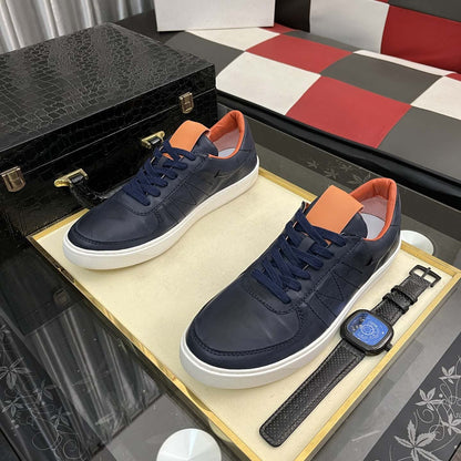Herren Leder Sneaker Lässig Modern von Heidi Mode