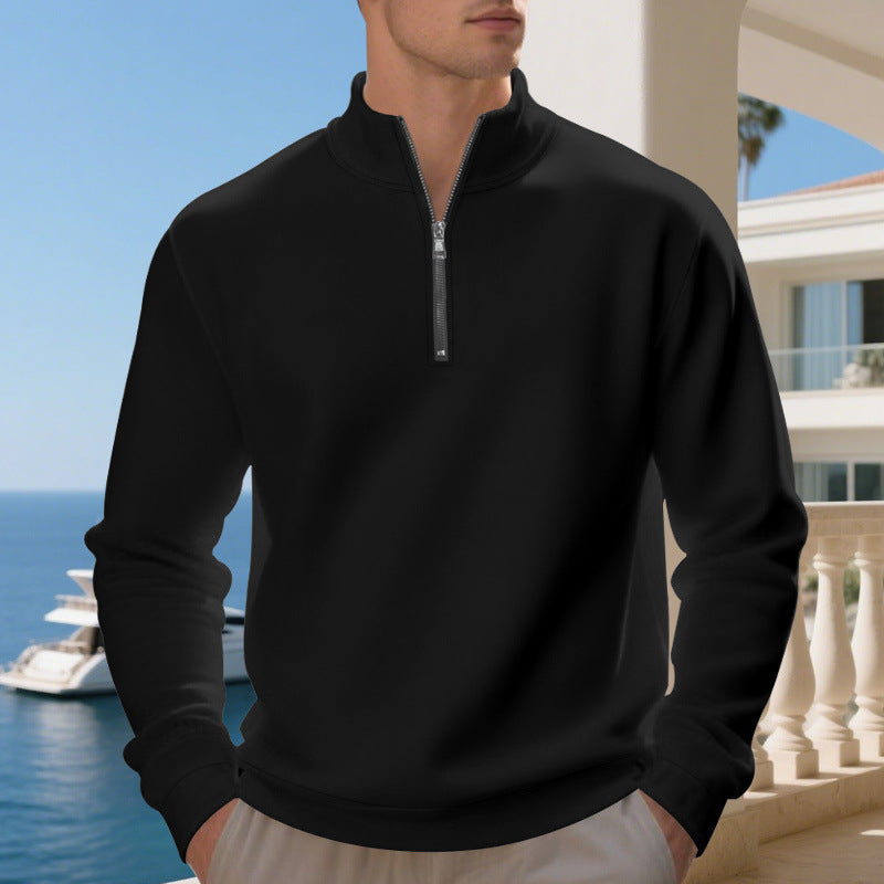 Herren Sportpullover atmungsaktiv mit Reißverschluss Modern