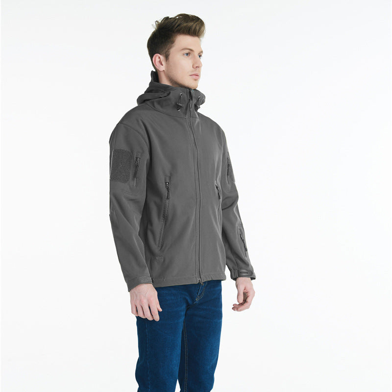 Herren Taktikjacke atmungsaktiv mit Reißverschlusstaschen Outdoor