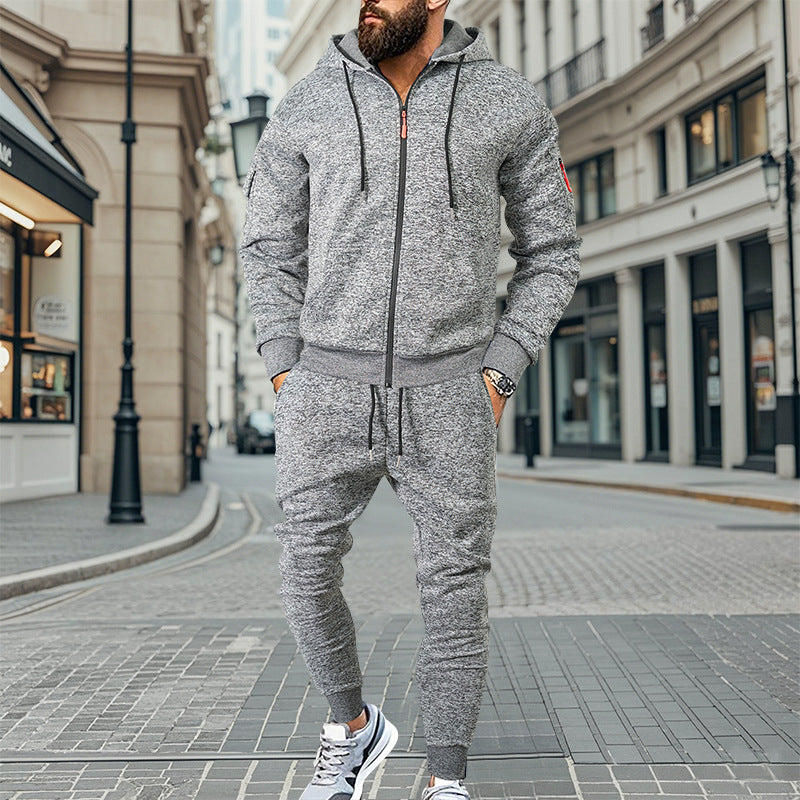 Herren Kapuzenanzug Modern Elastisch Mit Reißverschluss