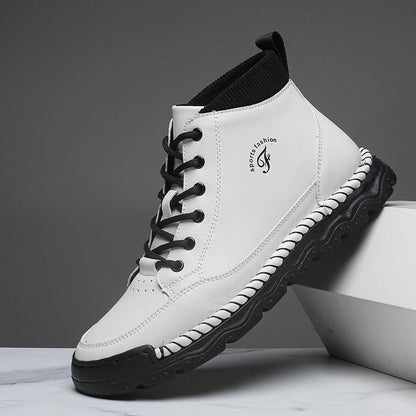 Damen Lederstiefeletten Sportlich Heidi Stil