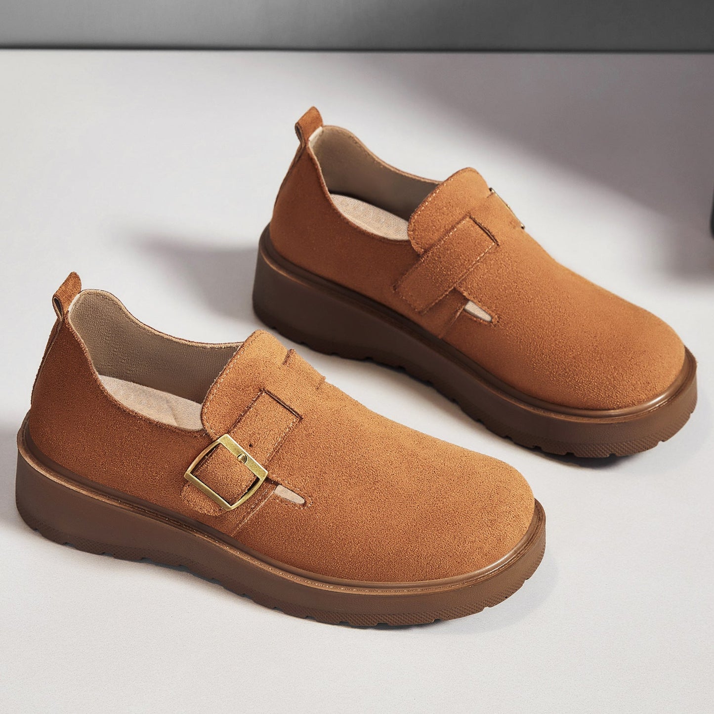 Damen Slipper Elegante Schnallenverschluss Warm