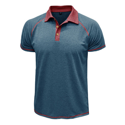Herren Polohemd Sportlich Kontrastkragen Modern