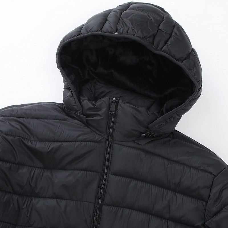 Herren Steppjacke Isoliert mit atmungsaktiver Kapuze Warm