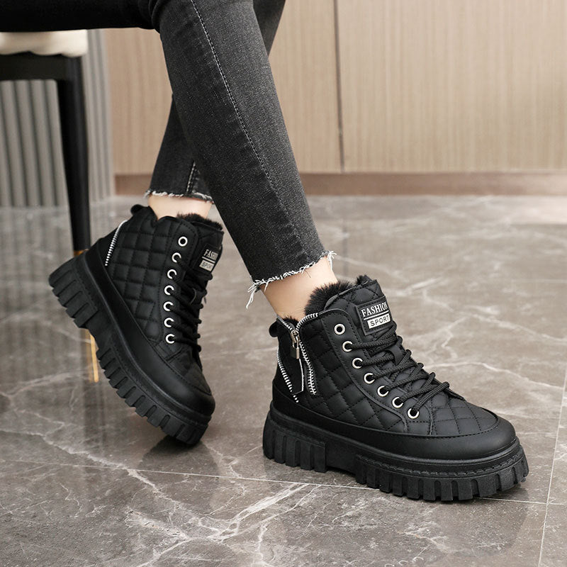 Damen Winterstiefel Warm Gepolstert Robust