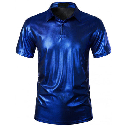 Herren Sport Polo-Shirt atmungsaktiv Glänzend Modern