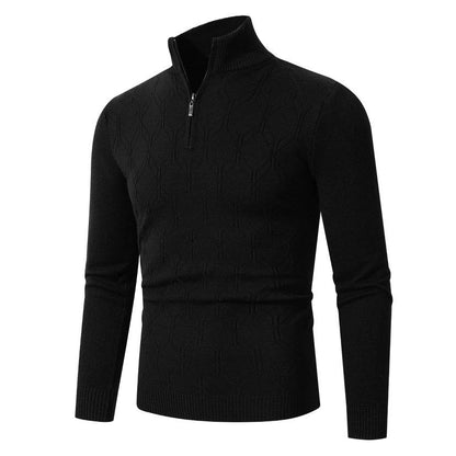 Herren Strickpullover Modern Struktur Muster Schmal