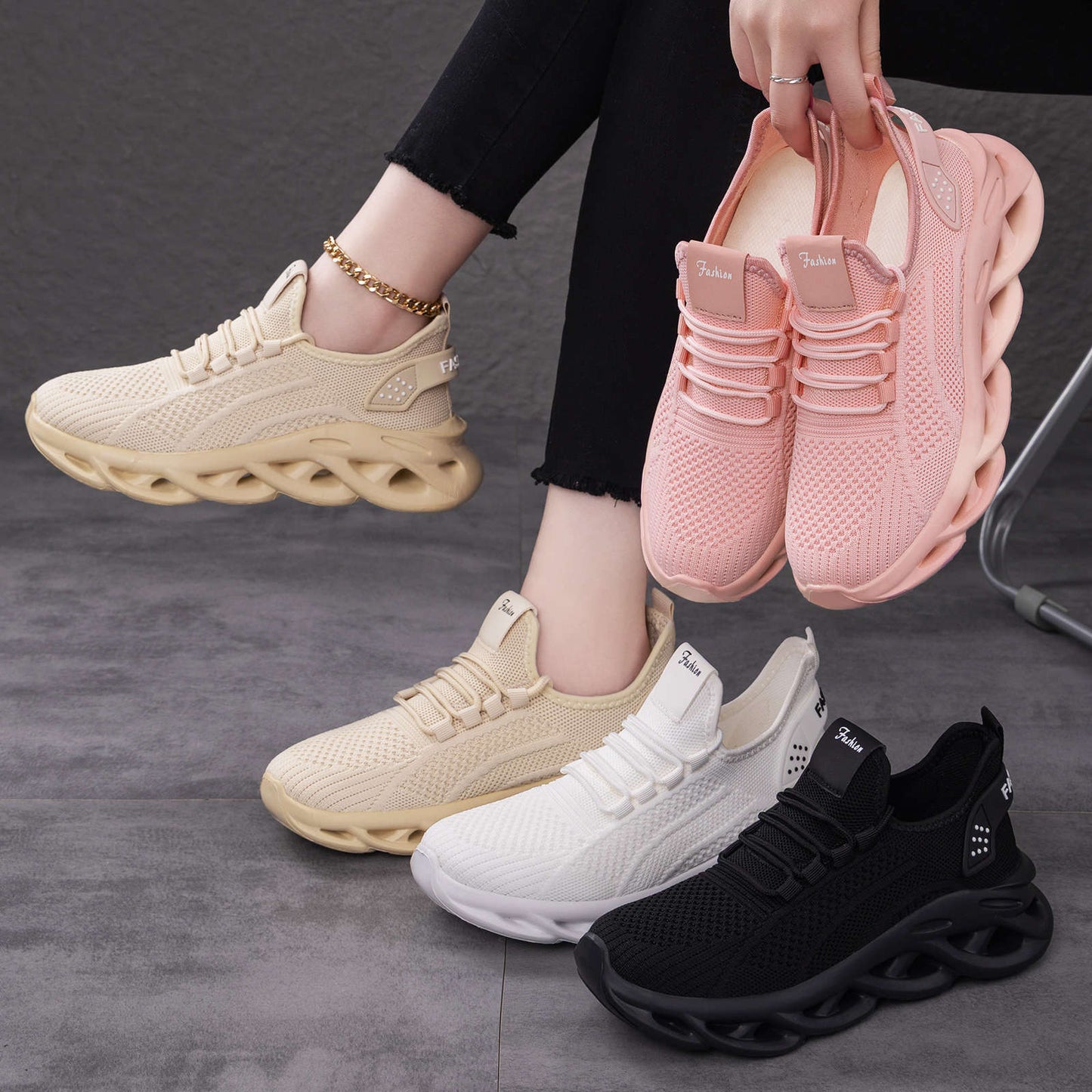 Damen Laufschuhe Atmungsaktiv mit Dämpfung Comfort Sneaker