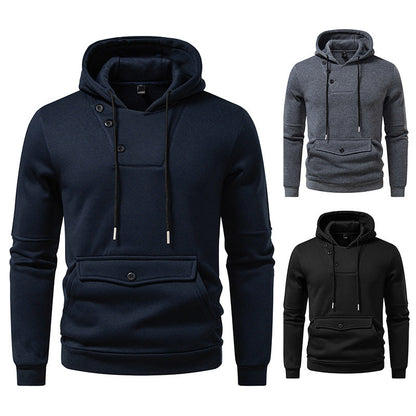 Herren Kapuzenpullover Modern mit Knöpfen Trendy