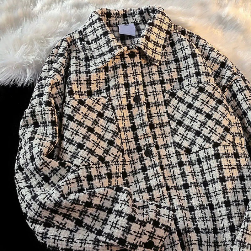 Herren Überhemdjacke Karo Modern Mit Taschen