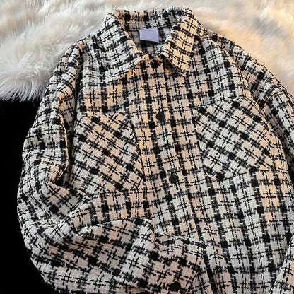 Herren Überhemdjacke Karo Modern Mit Taschen