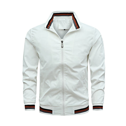 Herren Freizeitjacke Leicht Moderner Stehkragen