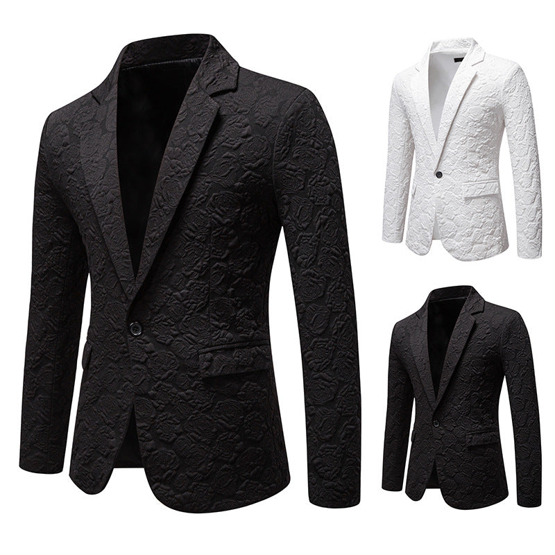 Herren Blazer Elegant Blumenmuster Modern Slimfit