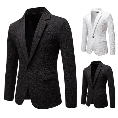 Herren Blazer Elegant Blumenmuster Modern Slimfit