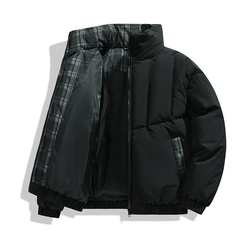 Herren Steppjacke Isoliert Warm mit Kragen und Taschen