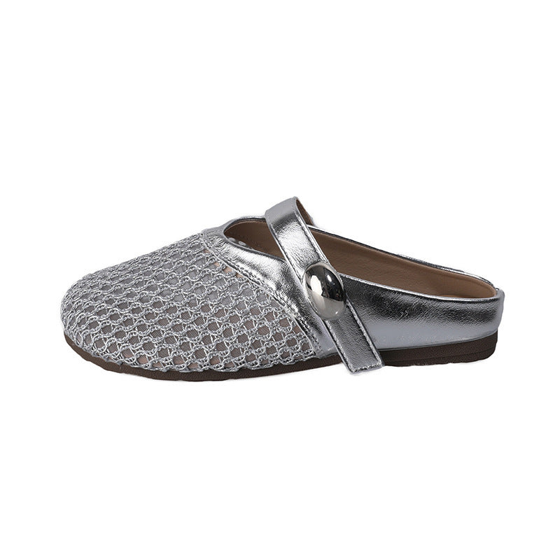 Damen Hausschuhe Bequem Netzdesign Modern