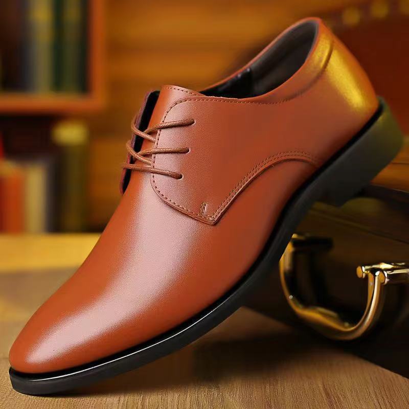 Herren Lederschnürschuhe Elegante Rutschfest Komfortabel