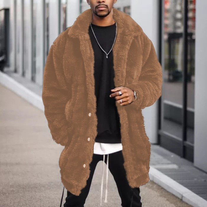 Herren Teddyjacke Kuschelig Warm Winter