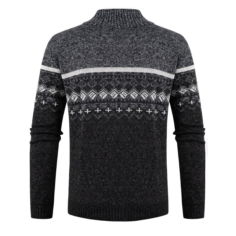 Herren Strickjacke Modern Hochkragen Trendig