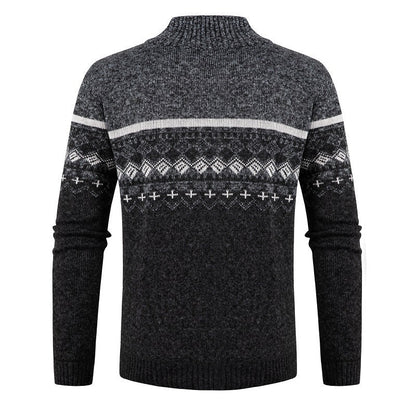 Herren Strickjacke Modern Hochkragen Trendig