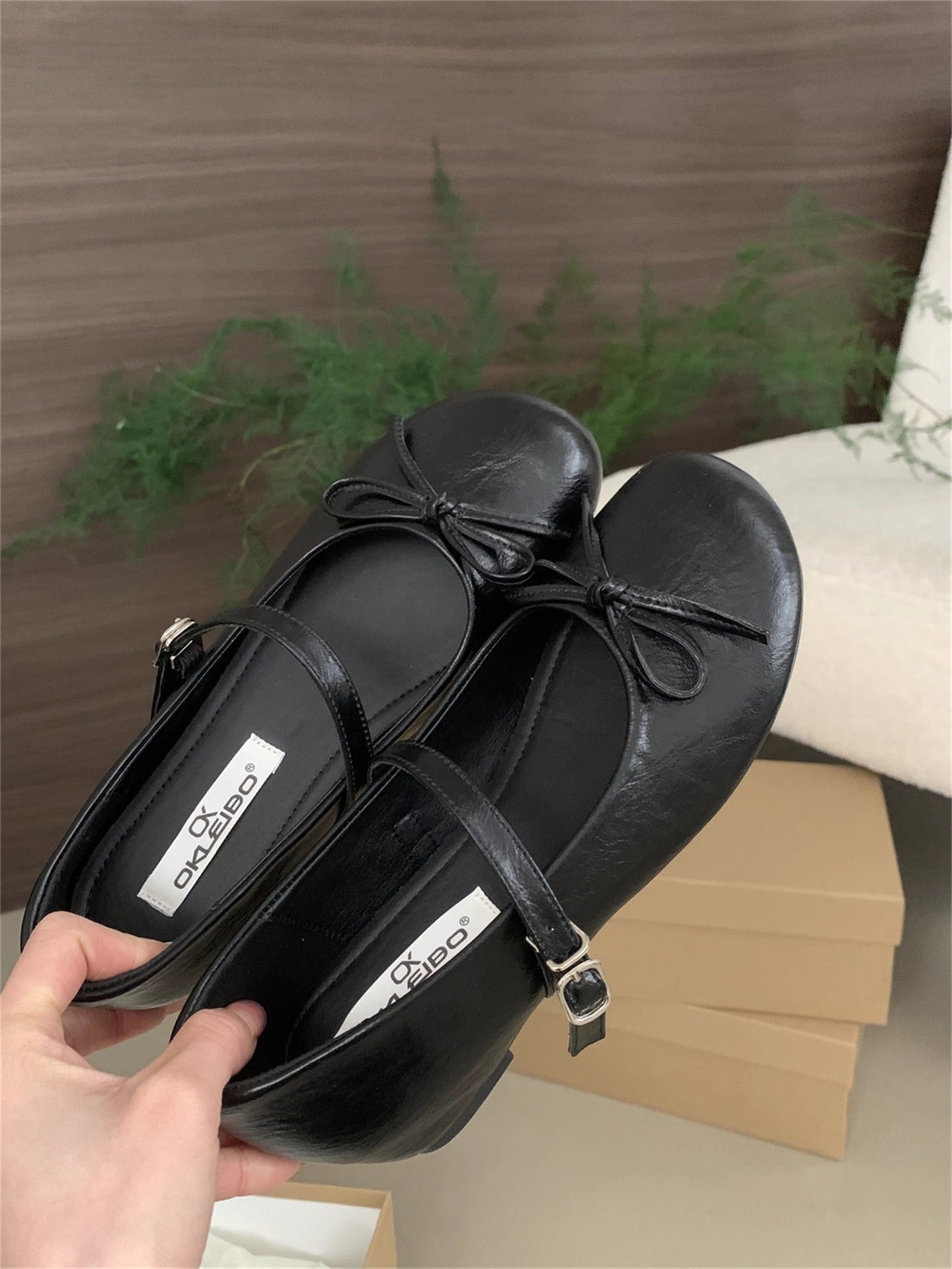 Damen Ballerinas Elegante Riemchen Schuhe für Frauen