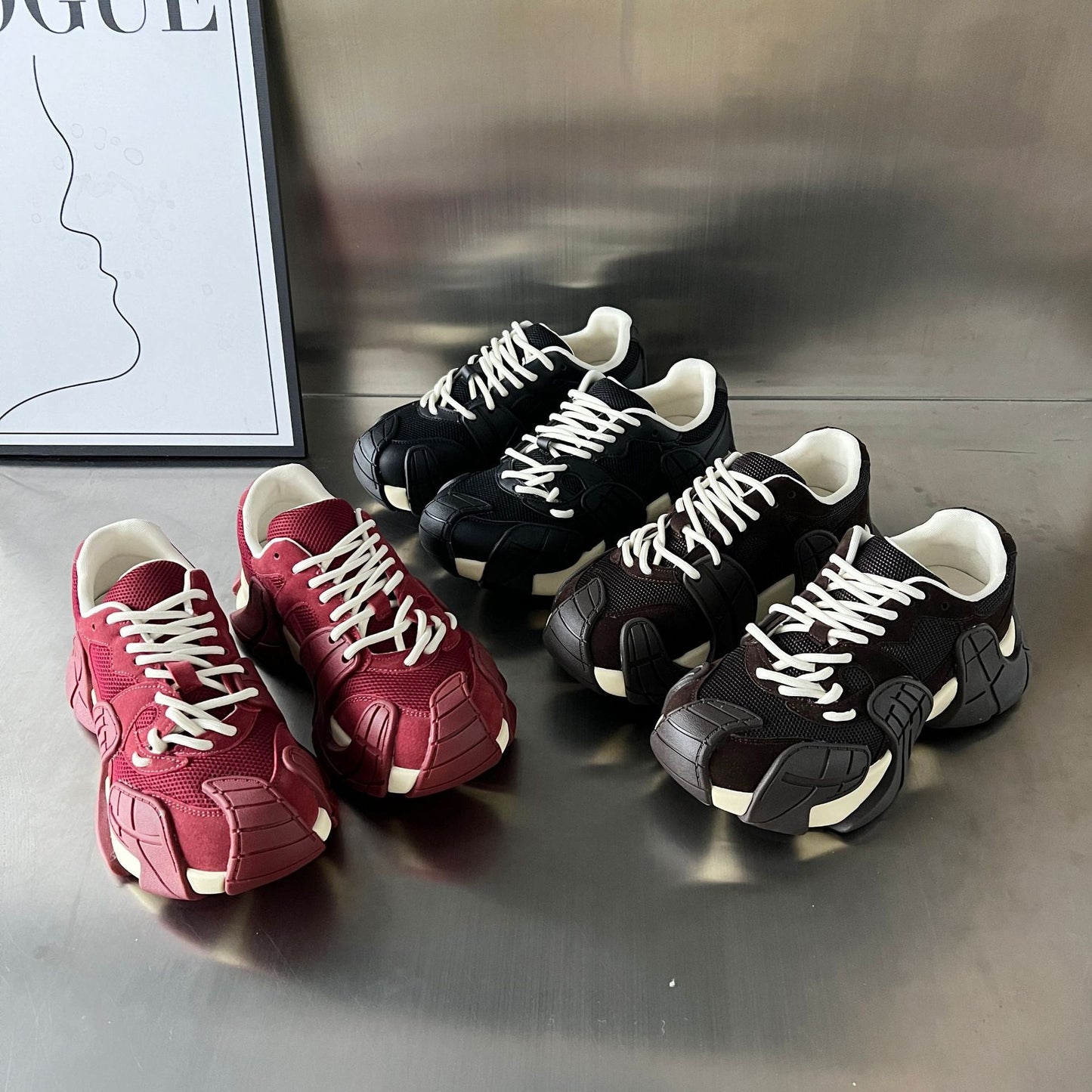 Damen Sneaker Sportlich Komfortabel Luxus Design