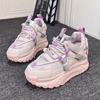 Damen Sneaker Chunky Reflektierend Komfortabel Sportlich - BerlinGlamour