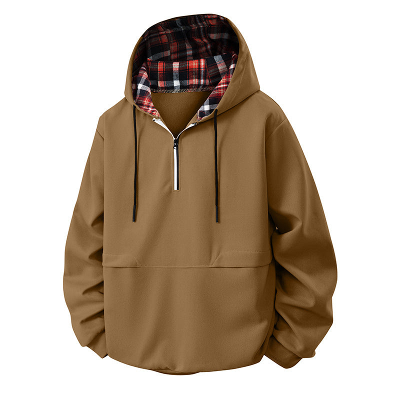 Herren Pullover Plüschfutter Halbzipp Reißverschluss Warm