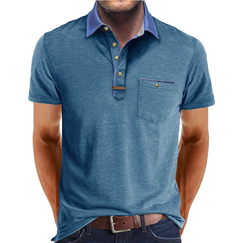 Herren Polo-Shirt Moderner Kragen Slim Fit - BerlinGlamour