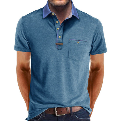 Herren Polo-Shirt Moderner Kragen Slim Fit - BerlinGlamour