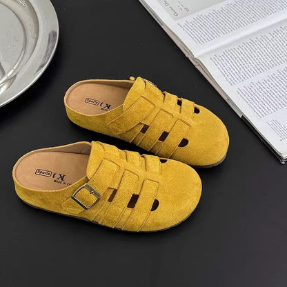 Damen Clogs Weich Bequem Riemendesign Modern