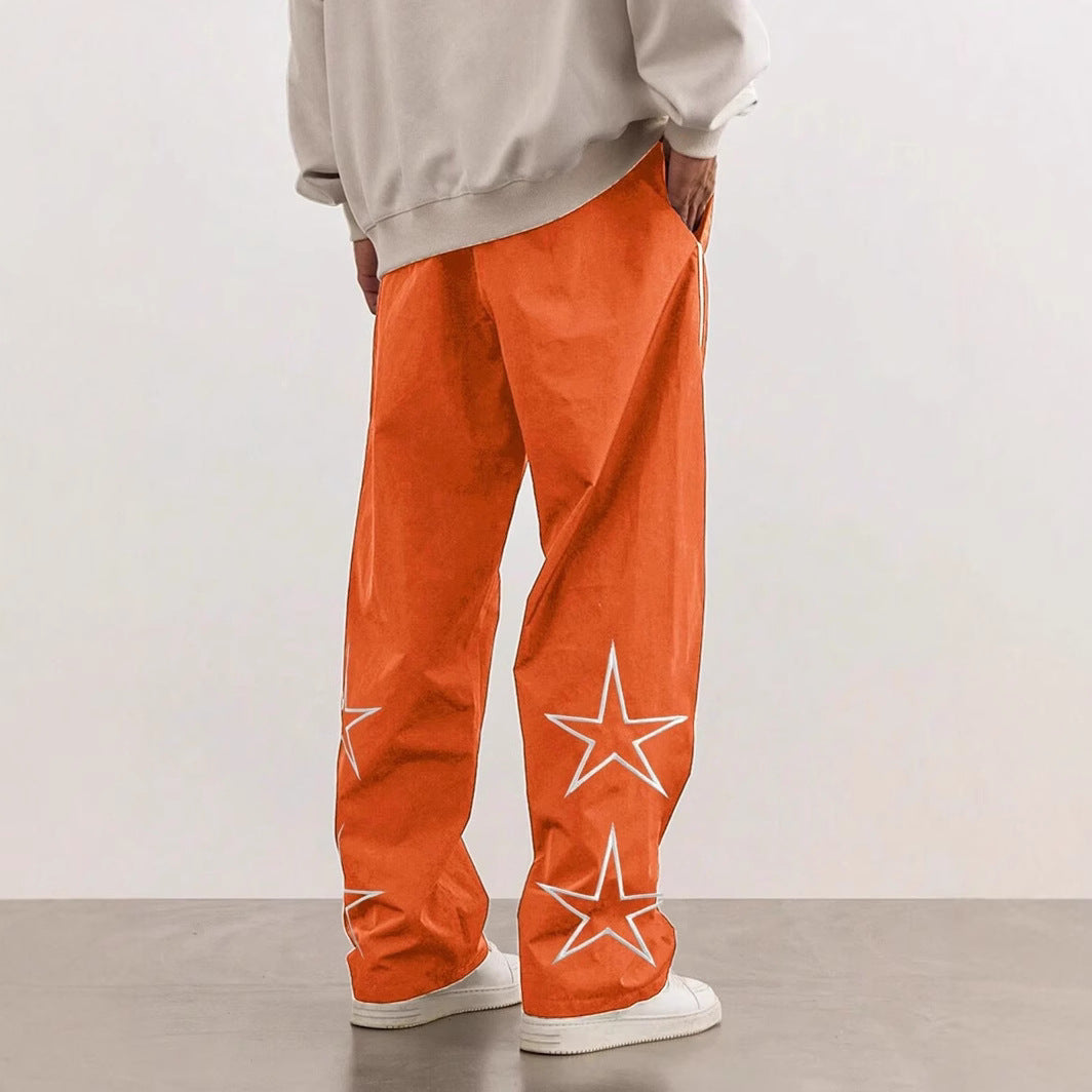 Herren Cargo-Hose Bequem Mit Sternenapplikationen