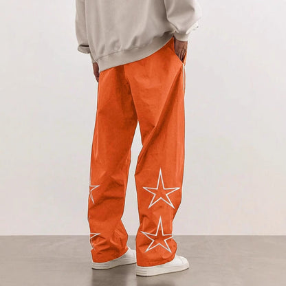 Herren Cargo-Hose Bequem Mit Sternenapplikationen