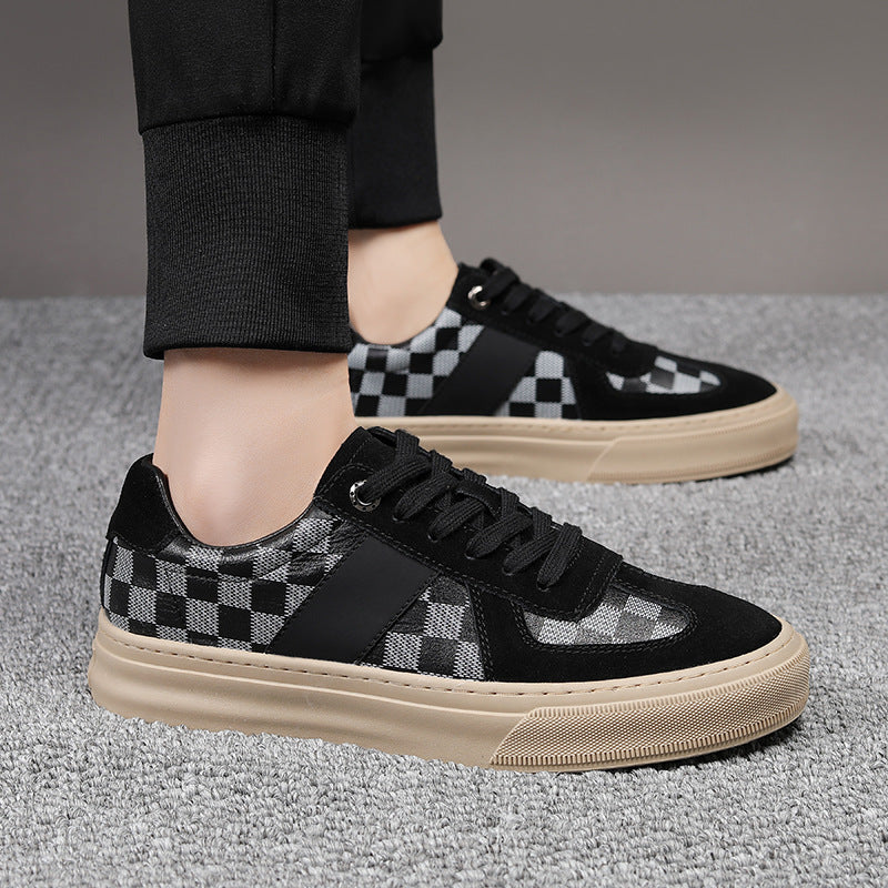 Damen Sneaker Karo-Design Rutschfest Modern