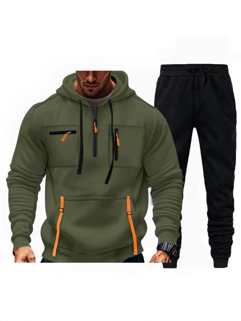 Herren Sportanzug Kapuzenpullover Jogginghose Set