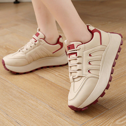 Damen Sneaker Sportlich Laufsohle Weich
